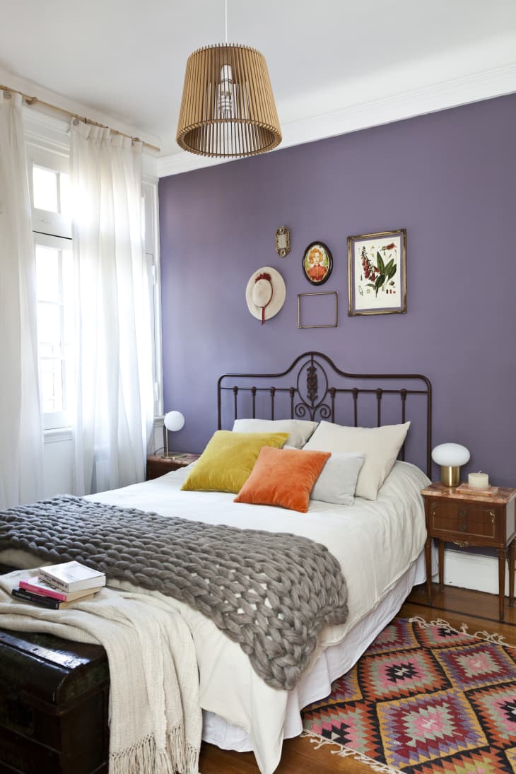 Grey and mauve bedroom sale